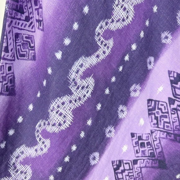 John Paul Richard Purple Patterned Linen Dress - Picture 10 of 10